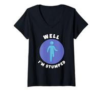 Femme Eh Bien, Je suis Perplexe. T-Shirt avec Col en V