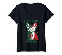 Femme EL DJAMA - AMAZIGH Art T-Shirt avec Col en V