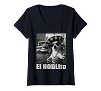 Femme El HODLito T-Shirt avec Col en V