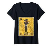 Femme El Mariachi 34 T-Shirt avec Col en V