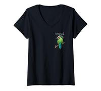 Femme El Salvador and Cultural Beauty Torogoz T-Shirt avec Col en V