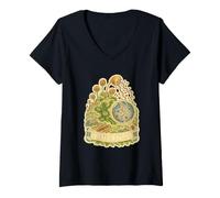 Femme Elater Study Élatères d'Hépatiques Bryologie T-Shirt avec Col en V