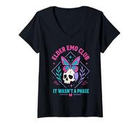 Femme Elder Emo Club Ce n'était Pas Une Alternative à Phase Goth T-Shirt avec Col en V