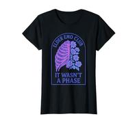 Femme Elder Emo Club Ribcage Floral Ce n'était Pas Une Phase Emo Mom T-Shirt