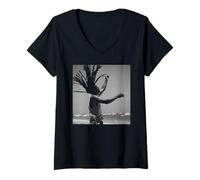 Femme Electric Avenue Singer Eddy Grant par Simon Fowler T-Shirt avec Col en V
