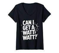 Femme Électricien Puis-Je Obtenir Un Watt T-Shirt avec Col en V