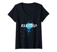 Femme Electro Shirt Electronic Music Lovers T-Shirt avec Col en V