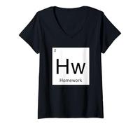 Femme Éléments du Tableau périodique des devoirs T-Shirt avec Col en V