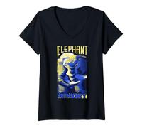 Femme Éléphant d'Afrique, Symbole de la mémoire T-Shirt avec Col en V