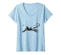Femme Elephant Trunk Safari Afrique Animaux T-Shirt avec Col en V