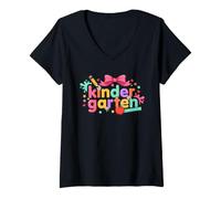 Femme Élève coloré pour la rentrée des Classes maternelles T-Shirt avec Col en V