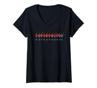 Femme Eleven Pipers The Faithful Apôtres Découpe Pochoir Style 1 T-Shirt avec Col en V