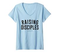 Femme Élever des Disciples vêtements basés sur la Foi chrétienne T-Shirt avec Col en V
