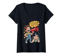 Femme Élever ma mère est si Difficile qu'elle n'écoute Pas Funny Mother T-Shirt avec Col en V