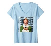 Femme Elf Christmas Movie Will Ferrell Buddy Santa Holiday Classic Fun T-Shirt avec Col en V