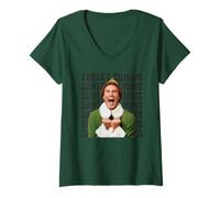 Femme Elf Christmas Movie Will Ferrell Buddy Santa Holiday Fun Classic T-Shirt avec Col en V