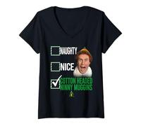 Femme Elf Not Naughty Not Nice T-Shirt avec Col en V