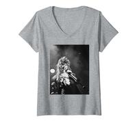 Femme Elkie Brooks Live Solo Post Vinaigre Joe 1989 T-Shirt avec Col en V