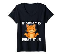 Femme Elle est Juste allée comme ça, inévitablement Ainsi. en T-Shirt avec Col en V