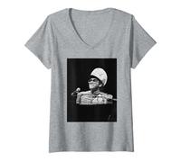 Femme Elton John au Piano 1982 Jump Up ! Visite T-Shirt avec Col en V