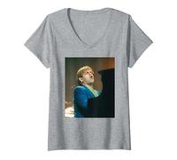 Femme Elton John Live Candle in The Wind Era 1997 T-Shirt avec Col en V