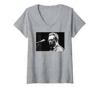 Femme Elvis Costello et The Attractions Live Oliver's Army 1994 T-Shirt avec Col en V