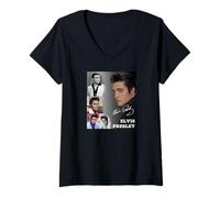 Femme Elvis Presley_005 T-Shirt avec Col en V