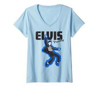 Femme Elvis Presley Official Jailhouse Rock T-Shirt avec Col en V