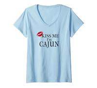 Femme Embrasse-Moi, Je suis Cajun T-Shirt avec Col en V