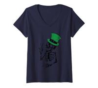 Femme Embrasse-Moi, Je suis Un Lutin drôle Irlandais T-Shirt avec Col en V