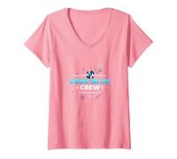 Femme Emergency Nurse Code Blue Crew Response Team Cadeau T-Shirt avec Col en V, Rose, L