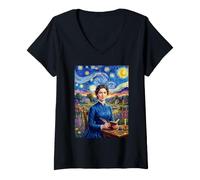 Femme Emily Dickinson Poète T-Shirt avec Col en V