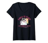 Femme Emily in Paris Cafés Croissants and Couture C'est Magnifique T-Shirt avec Col en V
