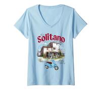 Femme Emily in Paris from Solitano with Love T-Shirt avec Col en V