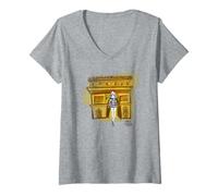 Femme Emily in Paris Posing in The Arc De Triomphe Sketch Portrait T-Shirt avec Col en V