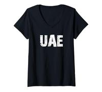 Femme Émirats arabes unis T-Shirt avec Col en V