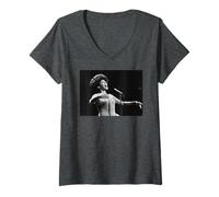 Femme Émission Royale de variétés Shirley Bassey 1976 T-Shirt avec Col en V