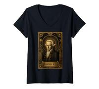Femme Emmanuel Kant T-Shirt avec Col en V