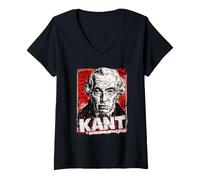 Femme Emmanuel Kant T-Shirt avec Col en V