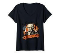 Femme Emmanuel Kant T-Shirt avec Col en V