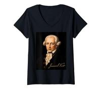 Femme Emmanuel Kant T-Shirt avec Col en V