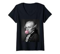 Femme Emmanuel Kant T-Shirt avec Col en V