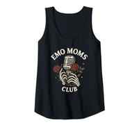 Femme Emo Moms Club Microphone Motif Roses Punk Débardeur
