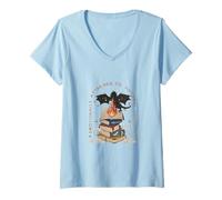 Femme Émotionnellement attaché aux Histoires de Fiction Dragons Fictionnels T-Shirt avec Col en V
