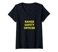 Femme Employé d'instructeur d'armes à feu RSO de sécurité de portée T-Shirt avec Col en V