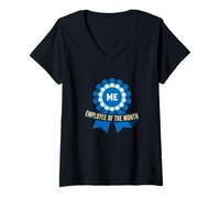 Femme Employé du Mois Entrepreneur indépendant T-Shirt avec Col en V