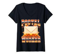 Femme Employé Postal Service Postal Mailman Post Office 90s Bootleg T-Shirt avec Col en V