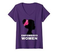 Femme Empowered Women | International Women’s Day Celebration T-Shirt avec Col en V