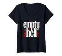 Femme Empty Hell - Christian Faith Bold Gospel Evangelism T-Shirt avec Col en V