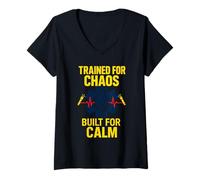Femme EMT Paramédic First Responder EMT Life Emergency Medical T-Shirt avec Col en V